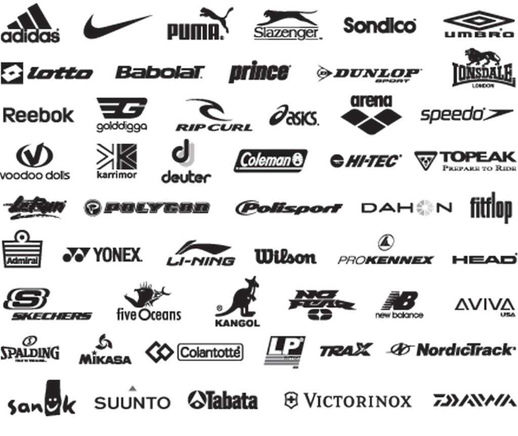 Логотипы брендов спортивной одежды в картинках с названиями